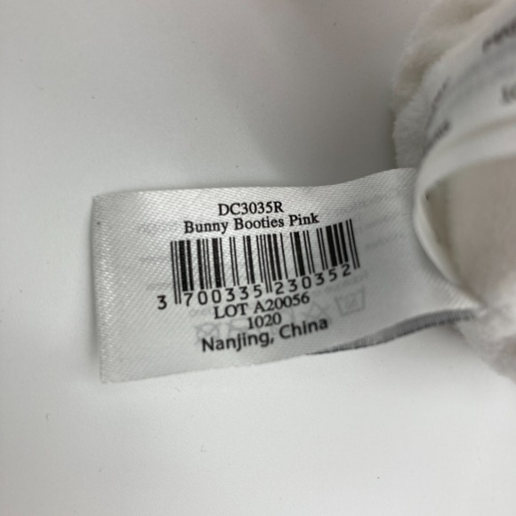 Doudou et Compagnie Paris Pink Bunny Rattle Baby Booties Slippers 0-6 Months - Picture 10 of 14